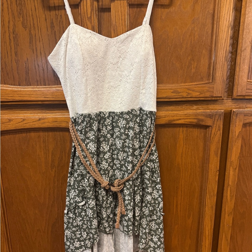 White and Green spring/summer dress